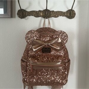 Disney Loungefly backpack in rose gold